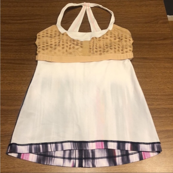 Lululemon Run for Your Money White Purple Pink Tie Dye Tank Top - Picture 4 of 6